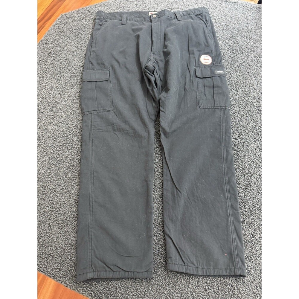 Men's Wrangler Relaxed Fit Cargo Pants w Stretch Tech Pocket 42X30 NWT Black